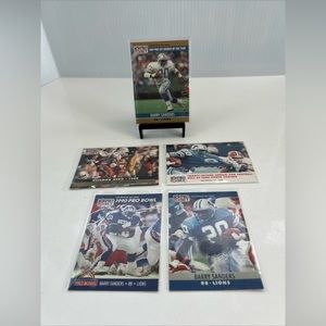 Barry Sanders Detroit Lions Football PRO SET Trading Cards Lot Of 5 1990-1991